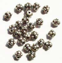 25 4.5mm Antique Silver Bali Style Metal Spacer Beads